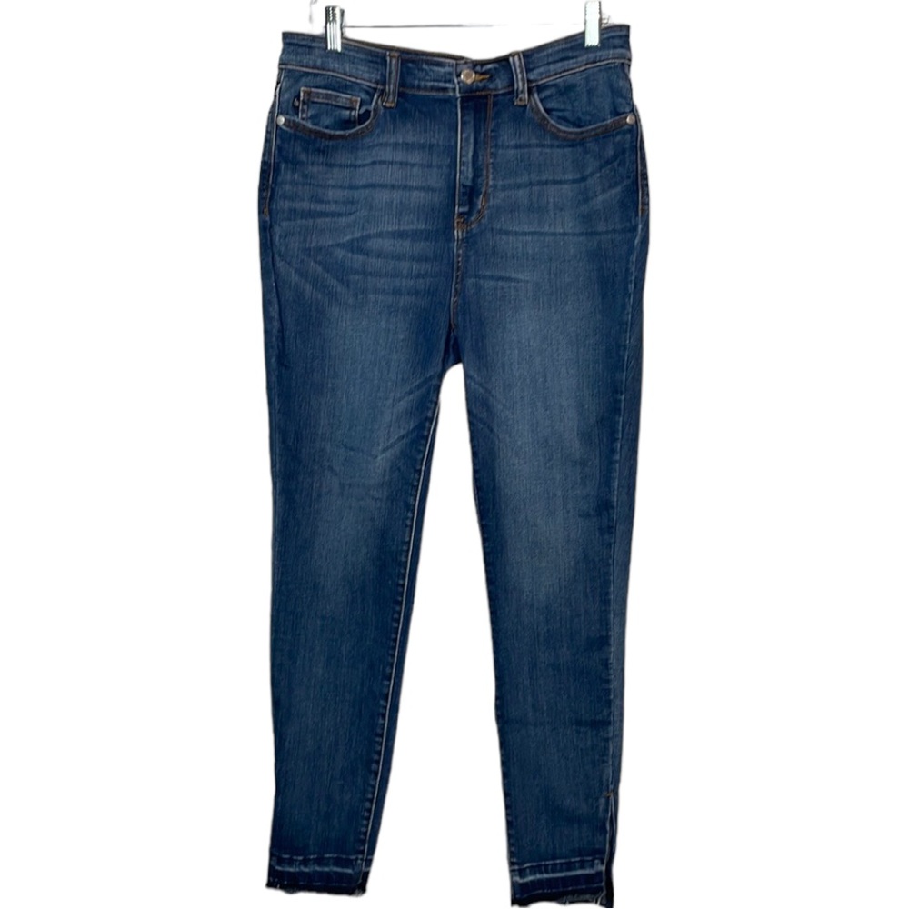 Judy Blue Sharon High Waist Skinny Fit Jeans Released Let Down Split Hem 13 31